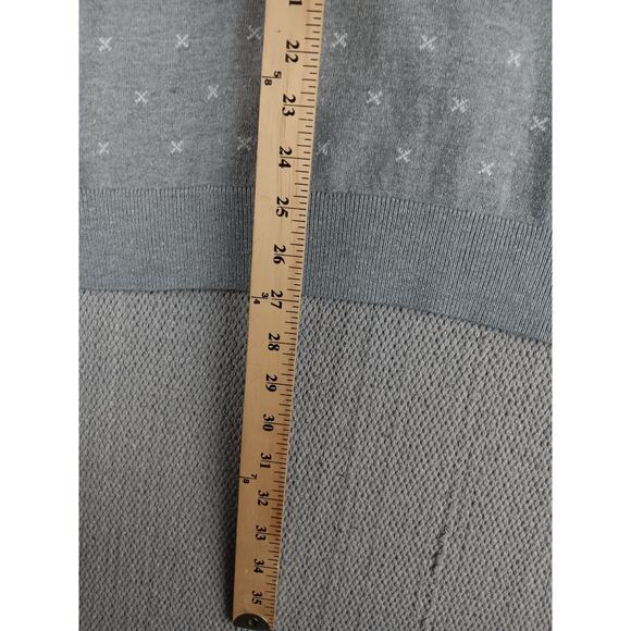 On the Bias Southwest Holiday Sweater Mens Medium Gray Deer Ribbed Long Sleeve - Picture 12 of 14